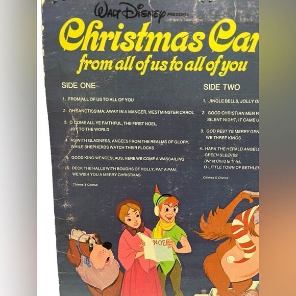 VINTAGE RARE WALT DISNEY CHRISTMAS CAROLS FROM ALL OF US TO ALL OF YOU VINYL - Picture 8 of 10